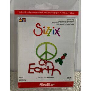 Sizzix Peace On Earth Sizzlits Die Scrapbooking Emboss Roller Craft Tool